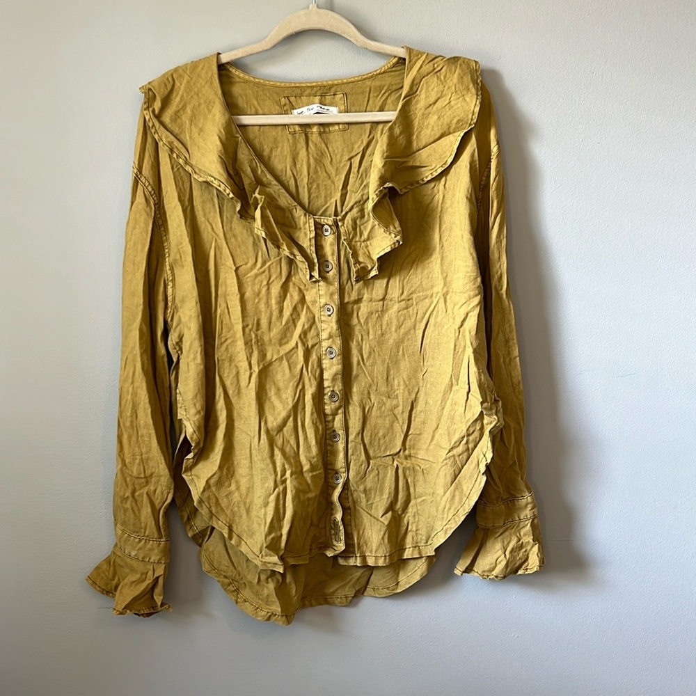 Free People Amber Ruffle Top XS - Picture 3 of 4